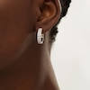 Thumbnail Image 2 of Previously Owned - 1 CT. T.W. Diamond Triple Row Hoop Earrings in 10K Gold