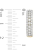 Thumbnail Image 3 of Previously Owned - 1 CT. T.W. Diamond Triple Row Hoop Earrings in 10K Gold