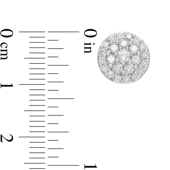 Previously Owned - 1 CT. T.w. Composite Diamond Circle Stud Earrings in 10K Gold