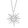 Thumbnail Image 1 of Previously Owned - 1/10 CT. T.W. Diamond Sunburst Pendant in Sterling Silver