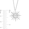Thumbnail Image 3 of Previously Owned - 1/10 CT. T.W. Diamond Sunburst Pendant in Sterling Silver