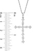 Thumbnail Image 3 of Previously Owned - 1/10 CT. T.W. Diamond Art Deco Cross Pendant in Sterling Silver