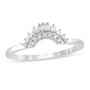 Thumbnail Image 1 of Previously Owned - 1/6 CT. T.W. Baguette and Round Diamond Contour Wedding Band in 10K White Gold