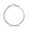 Thumbnail Image 4 of Previously Owned - 1/6 CT. T.W. Baguette and Round Diamond Contour Wedding Band in 10K White Gold