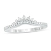 Thumbnail Image 1 of Previously Owned - 1/6 CT. T.W. Diamond Tiara Contour Wedding Band in 10K White Gold