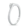 Thumbnail Image 2 of Previously Owned - 1/6 CT. T.W. Diamond Tiara Contour Wedding Band in 10K White Gold