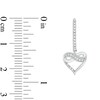 Thumbnail Image 2 of Previously Owned - 1/6 CT. T.W. Diamond Infinity Heart Drop Earrings in Sterling Silver