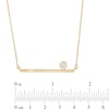 Thumbnail Image 2 of Previously Owned - Marilyn Monroe™ Collection 1/15 CT. Diamond Sideways Bar Necklace in 10K Gold - 16.5"