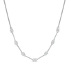Thumbnail Image 1 of Previously Owned - Marilyn Monroe™ Collection 1/2 CT. T.W. Diamond Marquise Station Necklace in 10K White Gold