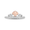 Thumbnail Image 4 of Previously Owned - Enchanted Disney Ariel 1/10 CT. T.W. Diamond Crown Ring in Sterling Silver and 10K Rose Gold