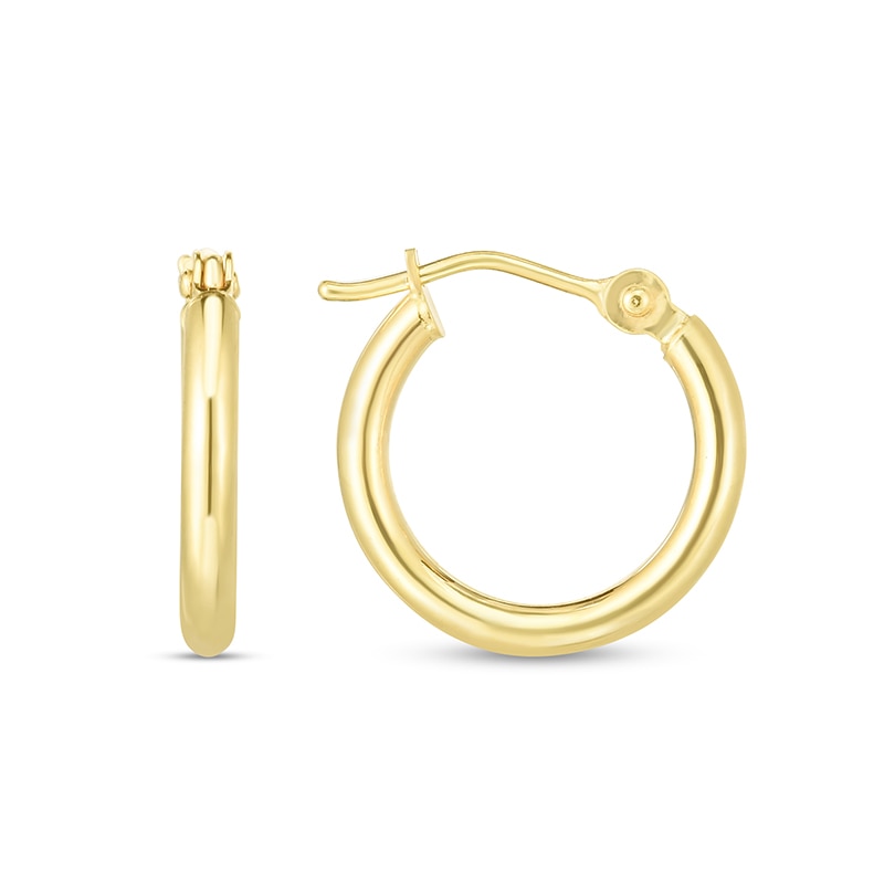 Previously Owned - 15.0mm Tube Hoop Earrings in 14K Gold