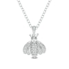 Thumbnail Image 1 of Previously Owned - 1/20 CT. T.W. Diamond Bumblebee Pendant in Sterling Silver