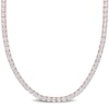 Thumbnail Image 1 of Previously Owned - 4.0mm Lab-Created White Sapphire Tennis Necklace in Sterling Silver with Rose Rhodium - 17"