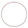 Thumbnail Image 3 of Previously Owned - 4.0mm Lab-Created White Sapphire Tennis Necklace in Sterling Silver with Rose Rhodium - 17"