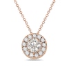 Thumbnail Image 1 of Previously Owned - 1/3 CT. T.W. Diamond Frame Pendant in 10K Rose Gold