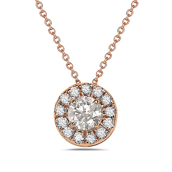 Previously Owned - 1/3 CT. T.w. Diamond Frame Pendant in 10K Rose Gold
