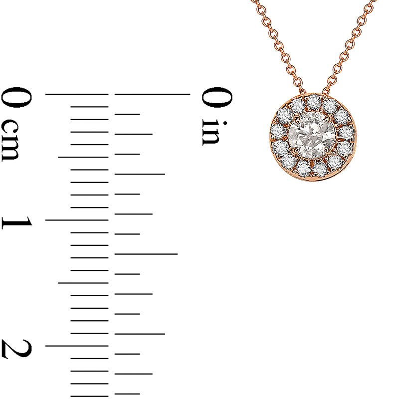 Main Image 2 of Previously Owned - 1/3 CT. T.W. Diamond Frame Pendant in 10K Rose Gold