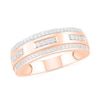 Previously Owned - Men's 3/8 CT. T.w. Diamond Edge Wedding Band in 10K Rose Gold