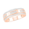 Thumbnail Image 1 of Previously Owned - 3/8 CT. T.W. Diamond Edge Wedding Band in 10K Rose Gold