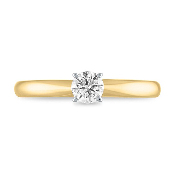 Previously Owned - 1/4 CT. Diamond Solitaire Engagement Ring in 14K Gold (I/I2)