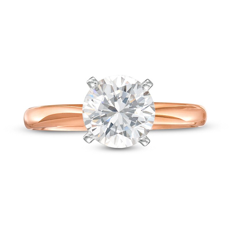 Main Image 4 of Previously Owned - 1-1/2 CT. Diamond Solitaire Engagement Ring in 14K Rose Gold (I/I2)