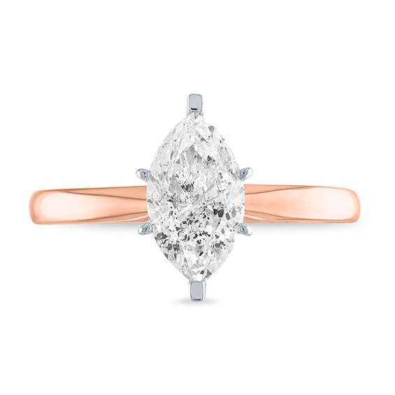 Previously Owned - 1 CT. Marquise Diamond Solitaire Engagement Ring in 14K Rose Gold (I/I2)