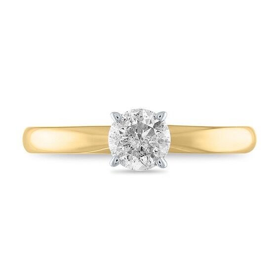 Previously Owned - 1/2 CT. Diamond Solitaire Engagement Ring in 14K Gold (J/I3)