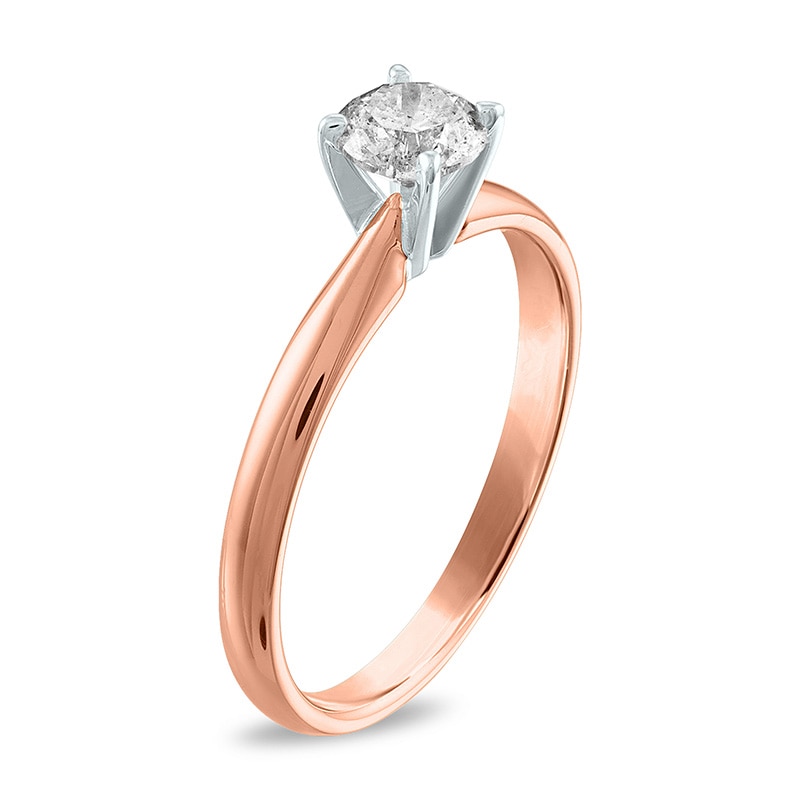 Main Image 3 of Previously Owned - 1/2 CT. Diamond Solitaire Engagement Ring in 14K Rose Gold (J/I3)