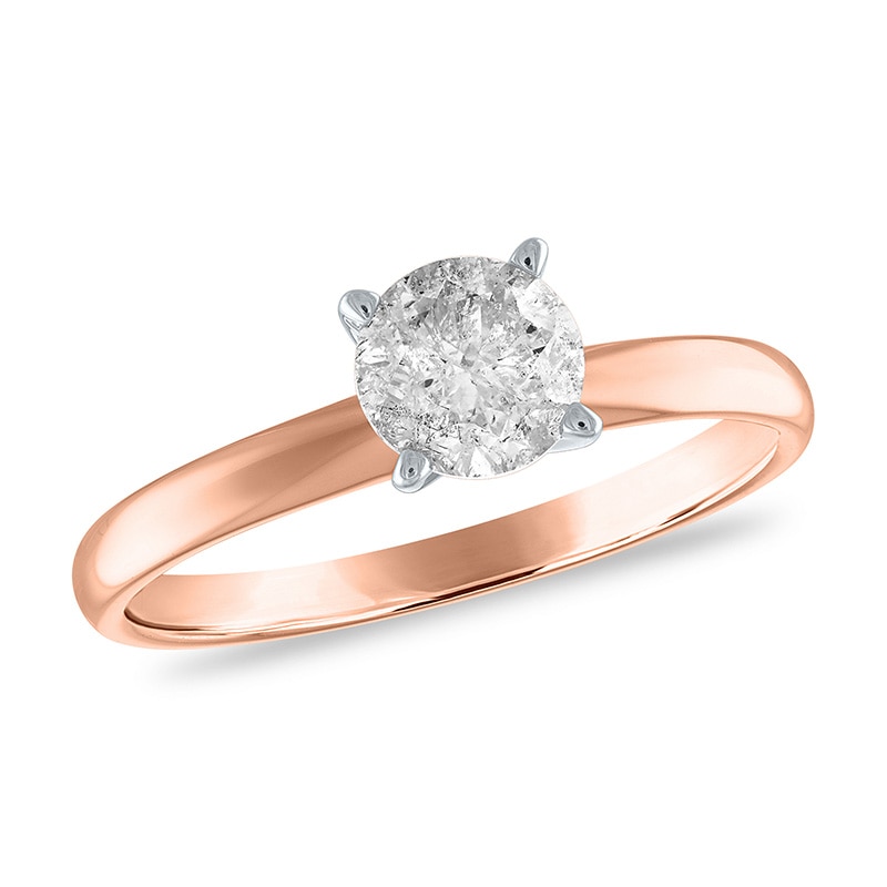 Main Image 1 of Previously Owned - 1 CT. Diamond Solitaire Engagement Ring in 14K Rose Gold (J/I3)