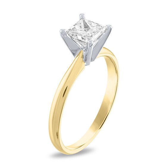 Previously Owned - 3/4 CT. Princess-Cut Diamond Solitaire Engagement Ring in 14K Gold (J/I3)
