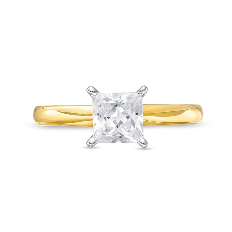 Main Image 4 of Previously Owned - 1 CT. Princess-Cut Diamond Solitaire Engagement Ring in 14K Gold (J/I3)
