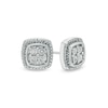 Thumbnail Image 1 of Previously Owned - 1/20 CT. T.W. Quad Diamond Frame Stud Earrings in Sterling Silver