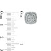 Thumbnail Image 3 of Previously Owned - 1/20 CT. T.W. Quad Diamond Frame Stud Earrings in Sterling Silver