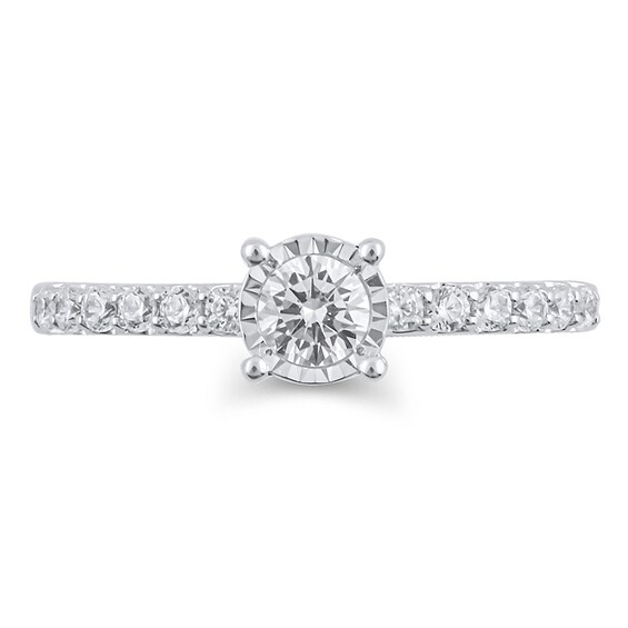 Previously Owned - 1/2 CT. T.w. Diamond Engagement Ring in 10K White Gold
