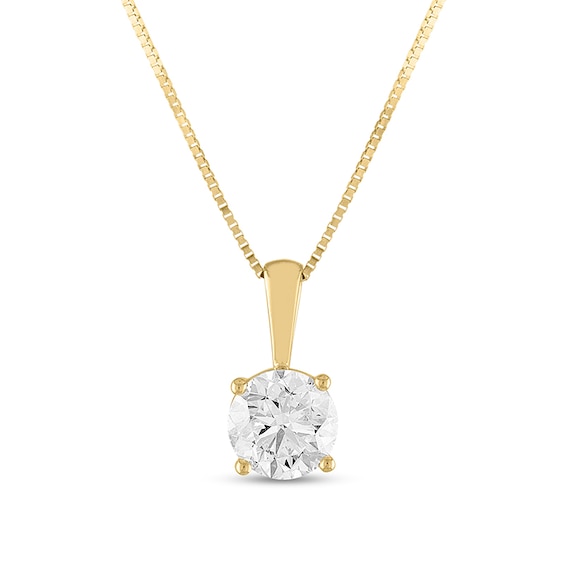 Previously Owned - 1 CT. Diamond Solitaire Pendant in 14K Gold