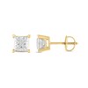 Thumbnail Image 2 of Previously Owned - 1/4 CT. T.W. Princess-Cut Diamond Stud Earrings in 14K Gold