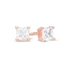 Previously Owned - 1/4 CT. T.W. Princess-Cut Diamond Stud Earrings in 14K Rose Gold