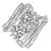 Thumbnail Image 1 of Previously Owned - 1/2 CT. T.W. Composite Diamond Flower Ring in 10K White Gold