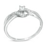 Thumbnail Image 2 of Previously Owned - 1/10 CT. T.W. Diamond Ribbon Bypass Promise Ring in 10K White Gold
