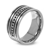 Thumbnail Image 2 of Previously Owned - 1/7 CT. T.W. Black Diamond Wedding Band in Stainless Steel