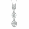 Thumbnail Image 1 of Previously Owned - 1 CT. T.W. Diamond Oval Triple Drop Pendant in 14K White Gold