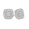 Thumbnail Image 1 of Previously Owned - 1/5 CT. T.W. Diamond Cluster Cushion-Style Frame Stud Earrings in Sterling Silver