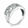 Thumbnail Image 2 of Previously Owned - 1/4 CT. T.W. Diamond Filigree Band in 10K White Gold