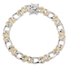 Thumbnail Image 1 of Previously Owned - Yellow Diamond Accent Infinity Braid Bracelet in Sterling Silver and 18K Gold Plate - 7.25"