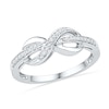 Thumbnail Image 1 of Previously Owned - 1/8 CT. T.W. Diamond Infinity Ring in 10K White Gold