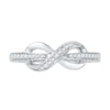 Thumbnail Image 2 of Previously Owned - 1/8 CT. T.W. Diamond Infinity Ring in 10K White Gold