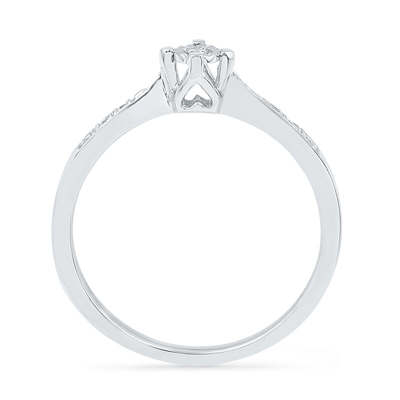 Main Image 3 of Previously Owned - Diamond Accent Promise Ring in 10K White Gold