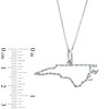Thumbnail Image 2 of Previously Owned - Diamond Accent State of North Carolina Outline Pendant in Sterling Silver