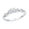 Thumbnail Image 1 of Previously Owned - 1/8 CT. T.W. Diamond Ribbon Promise Ring in 10K White Gold