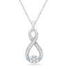 Thumbnail Image 1 of Previously Owned - 1/4 CT. T.W. Diamond Infinity with Cluster Pendant in 10K White Gold